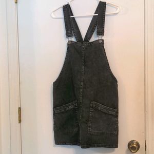 Black overall dress